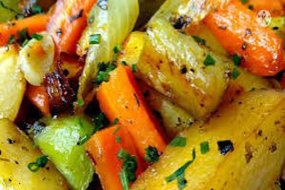 Batata e Vegetais Salteados ou cozidos