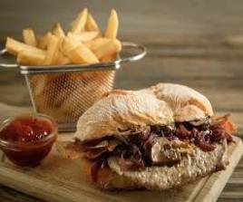  Prego no pão com batata frita